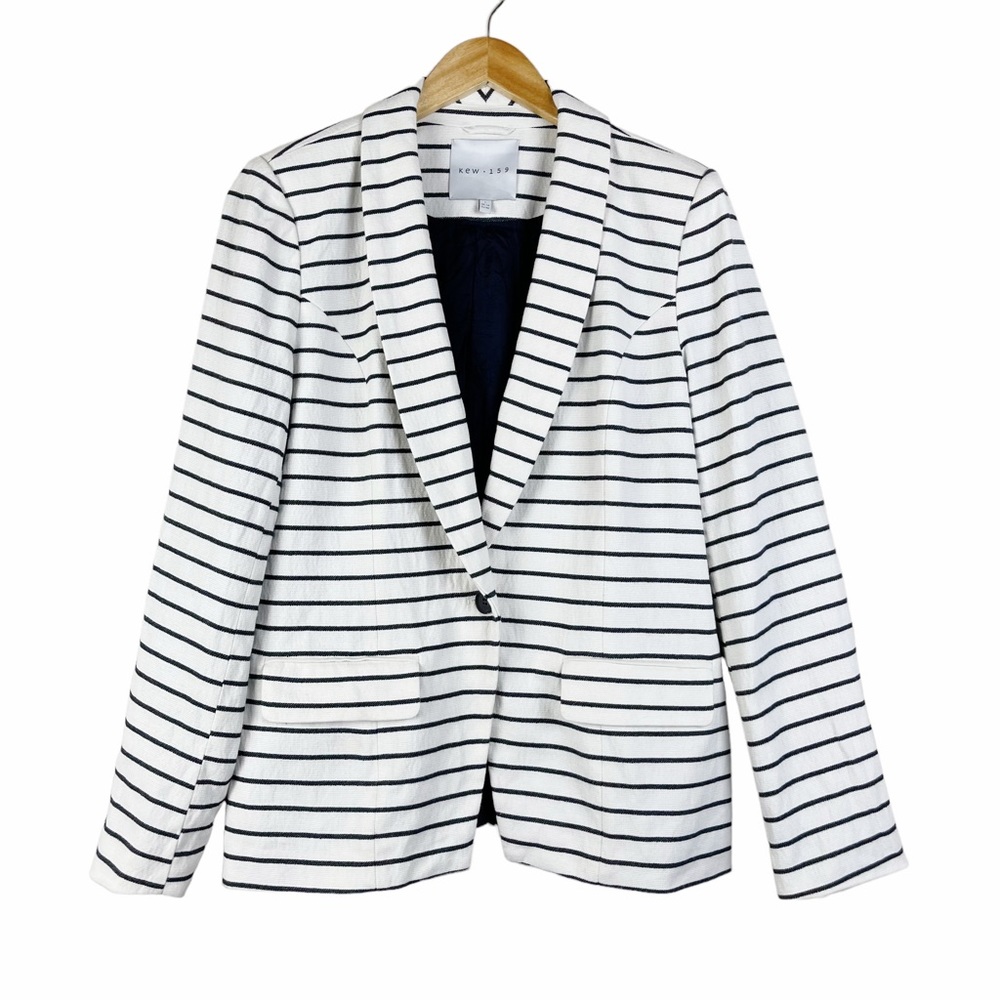 Kew 159 Blazer Jacket One Button Striped Lined